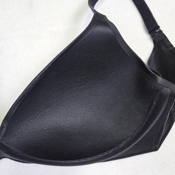 Victoria's Secret Semi Demi Bra 34D Black Satin Multi Way Straps Uplift Wireless - Picture 10 of 16